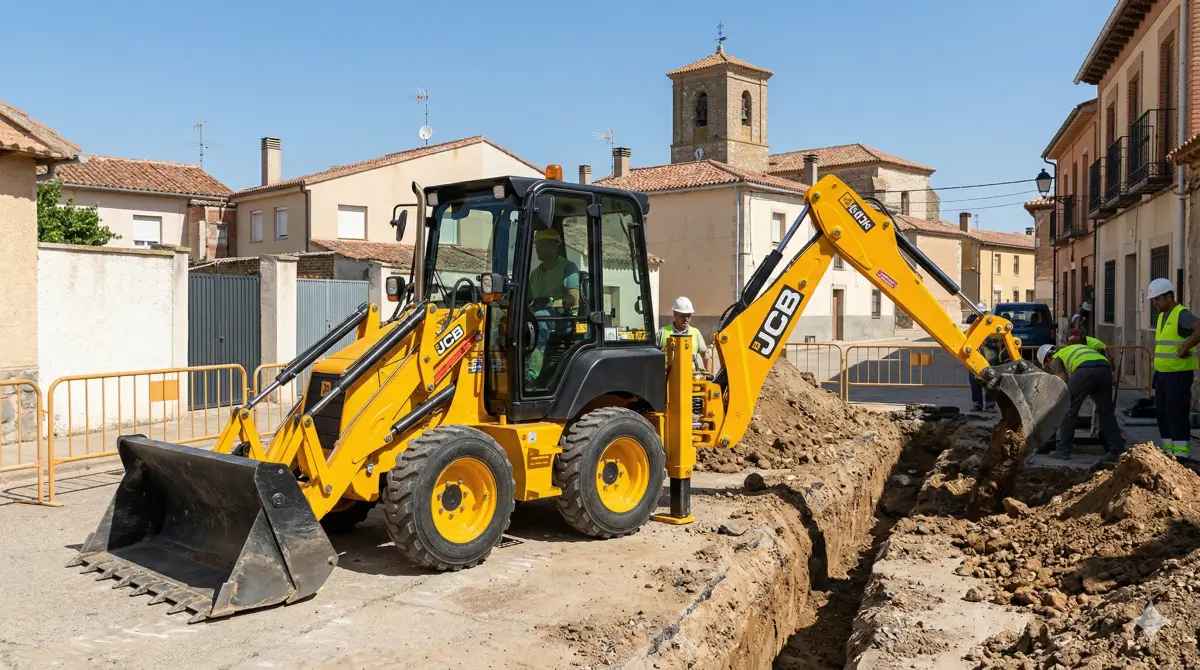 Excavadora trabajando en obra